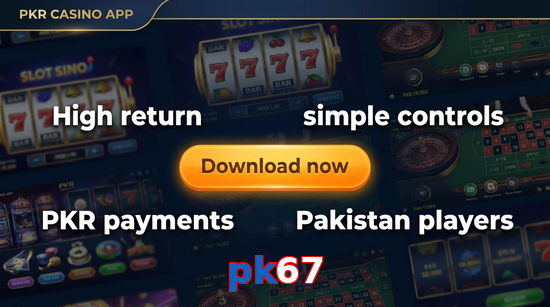 Main screen of Pk67 gamedownload page for PK players